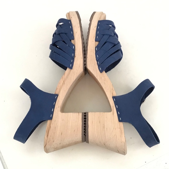 LOTTA’S From Stockholm Clog Sandals Peep Toe Blue Women’s Size 10.5 EU 42 - Picture 11 of 16